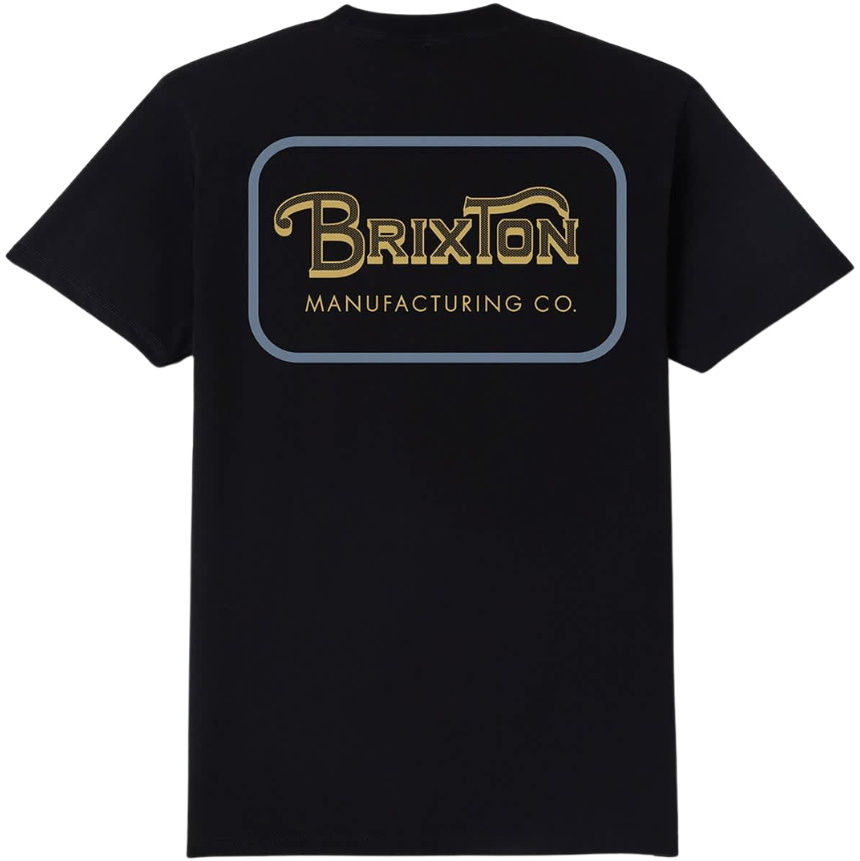 2026 Brixton Mens Grade T-Shirt 16411 - Black / Sunset / Grey Blue